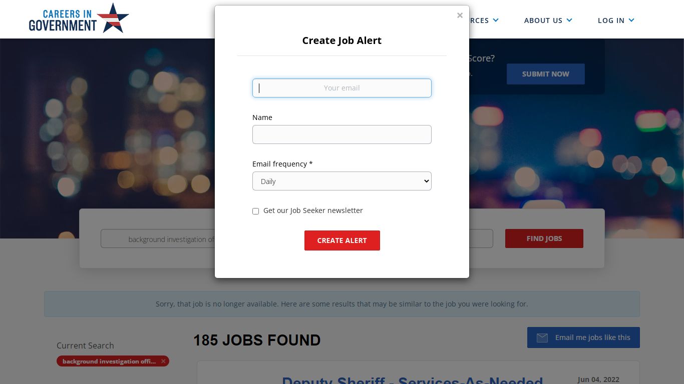Background Investigation Officer (As-Needed) | Careers in Government